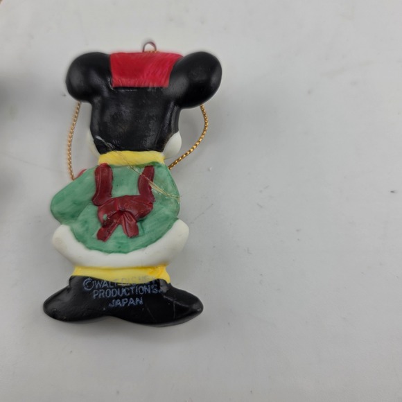 Vintage Disney Mickey & Minnie Mouse Christmas Ornaments Japan - Picture 5 of 7